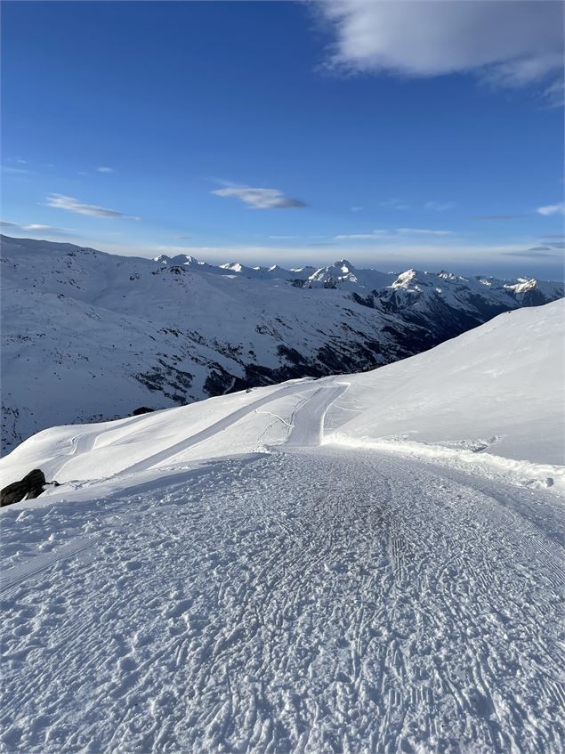 Descente juste après la montagnette (petite maison en pierre) - OT Val Thorens