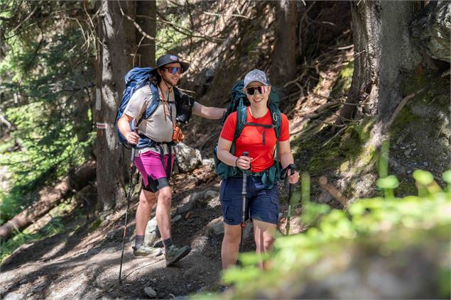 Dans la forêt sur le circuit refuge du Grand Bec (par Fontaine Froide) - Planay - Geoffrey Vabre
