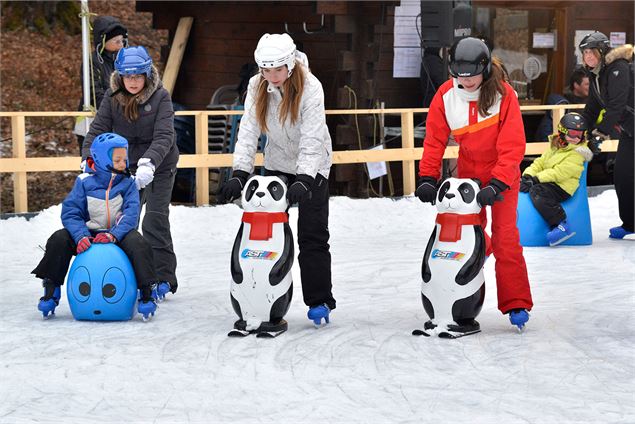 Animaux glisseurs à disposition sur la patinoir d'Abondance - Patrick Brault
