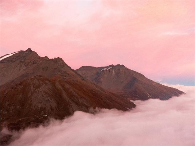 Coucher de soleil sur le fort de la Turra - OTHMV - R.Salles