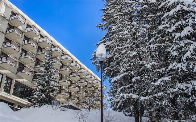 Vue de l'extérieur du MMV Hôtel Le Flaine - OT Flaine-Candice Genard