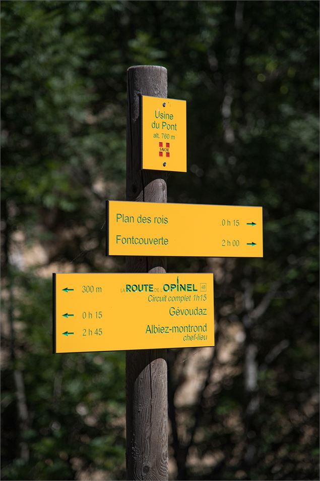 Panneau de randonnées - Musée Opinel