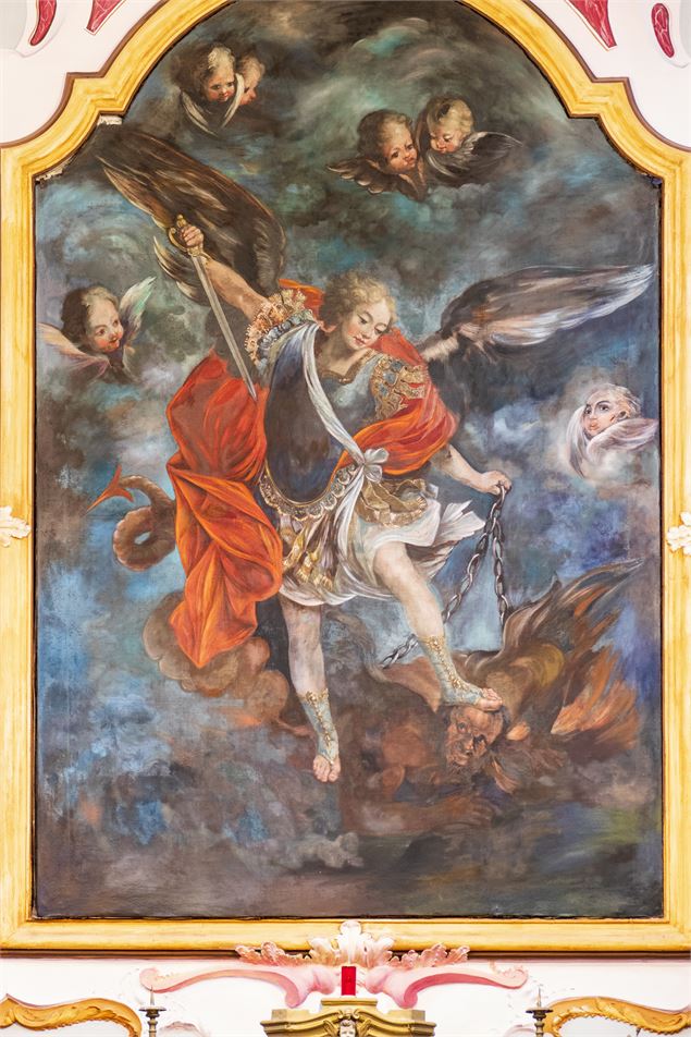 ableau du choeur, église Pontamafrey - Vincent Jacques, Drone de regard