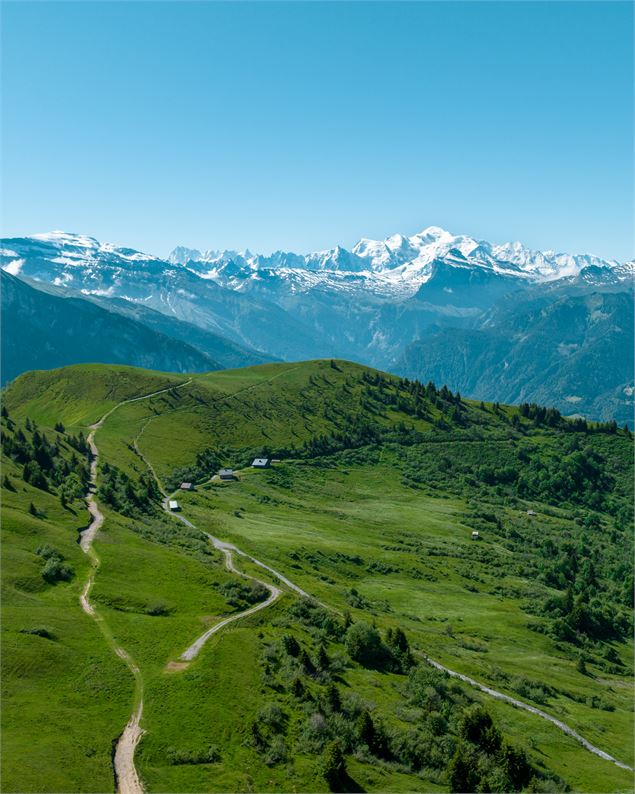 Joux Plane avec la vue sur le Mont Blanc - Office de tourisme de Samoens