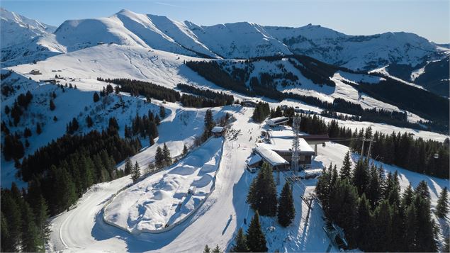 Sommet du Mont d'Arbois avec arrivée de la télécabine de la Princesse - G.BORGA