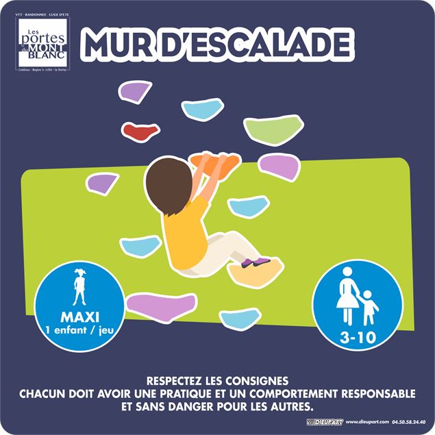 Aire de jeux panoramique Jaillet Consignes de jeux mur d'escalade - Soren Rickards