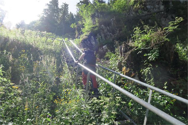 Escalier vers la pointe de Tréchauffé - Lucie Tanguy / Vallée d'Aulps Tourisme