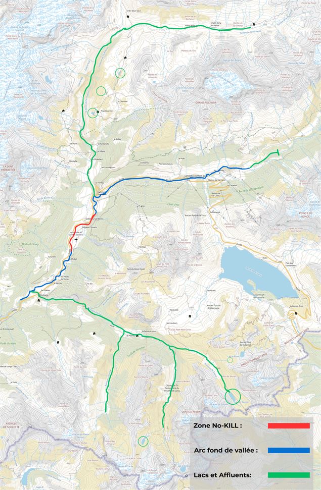Carte des 3 parcours - D.Cuvelier - OTHMV