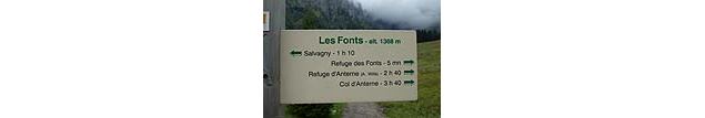 Itinéraire pédestre : Refuge et alpage des fonts - Refuge des Fonts