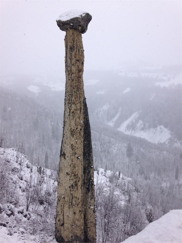 Le Moine de Champlan en hiver - OTICoeurdemaurienne