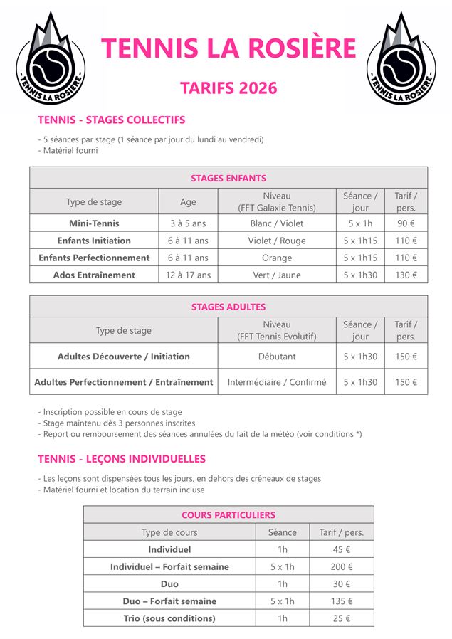 Tennis_La Rosière - Montvalezan