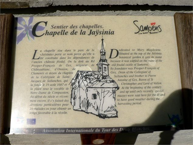 Chapelle du Château - Jardin de la Jaÿsinia - OT Samoëns (photothèque)