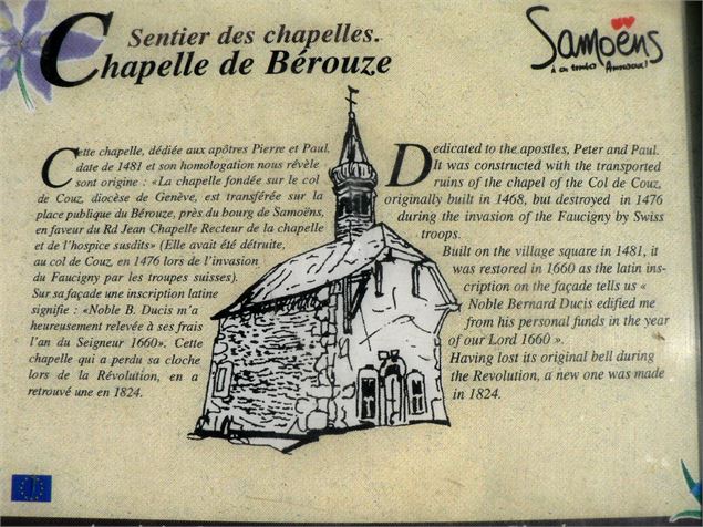 Chapelle du Bérouze - OT Samoëns (photothèque)
