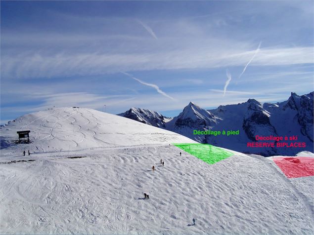 zone de décollage hiver - Le Lachat - T. Vattard