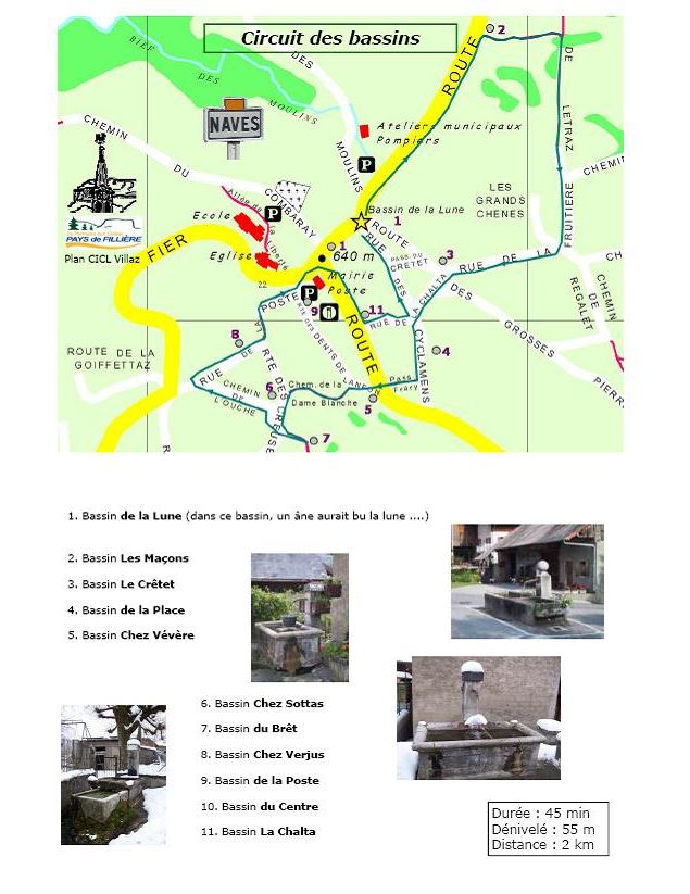 Carte circuits des bassins Nâves-Parmelan - Solène Fillion-Robin